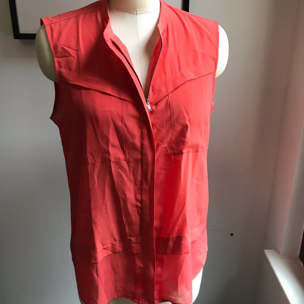 CORAL SLEEVELESS BLOUSE - Picture 5 of 5